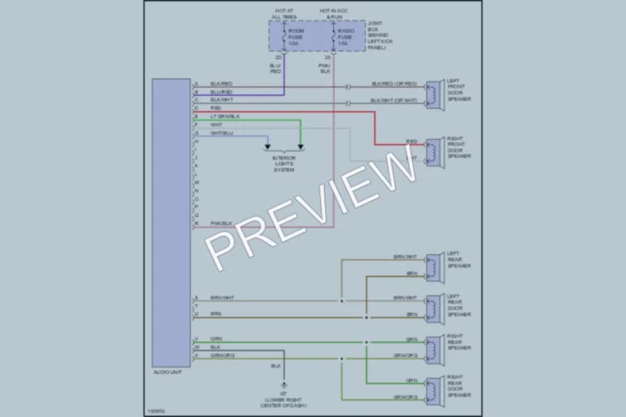 2002 Mazda Protege5 Radio wiring diagram preview