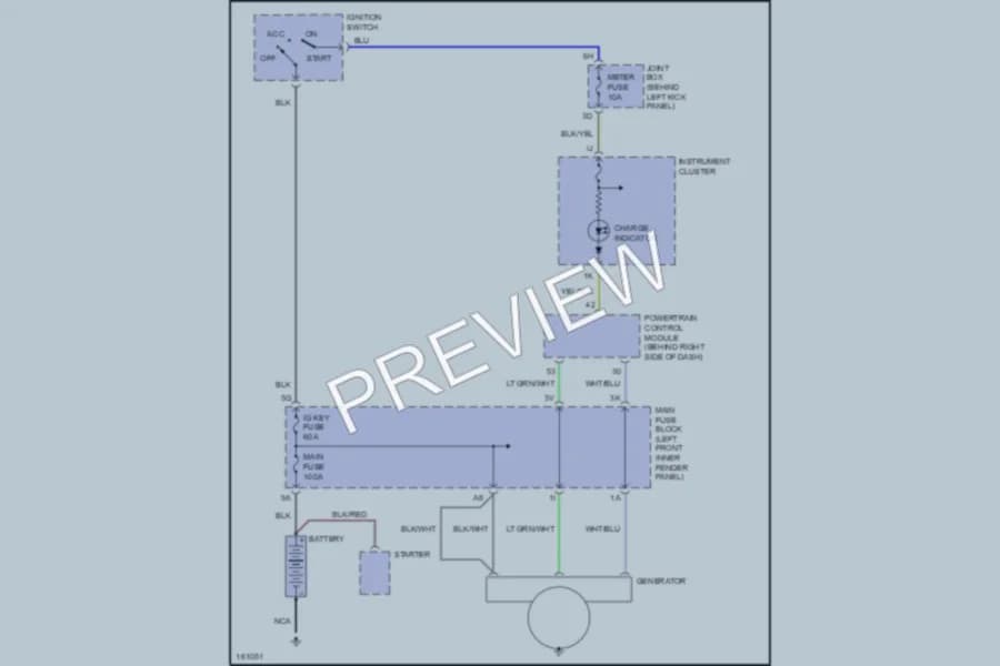 2002 Mazda Protege5 Starting Charging wiring diagram preview
