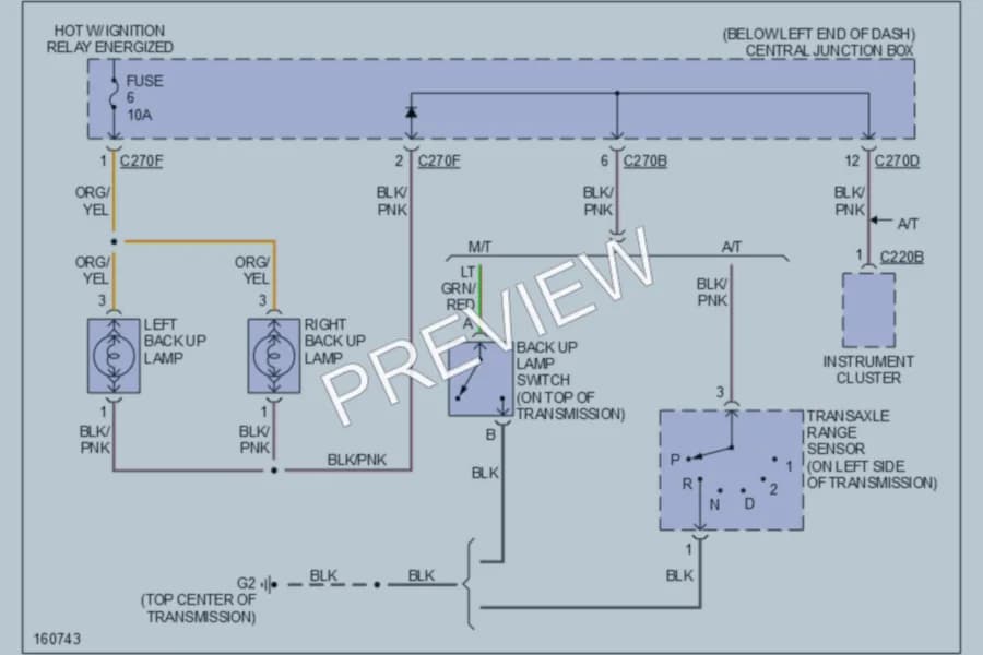 2002 Mazda Tribute Exterior Lights wiring diagram preview