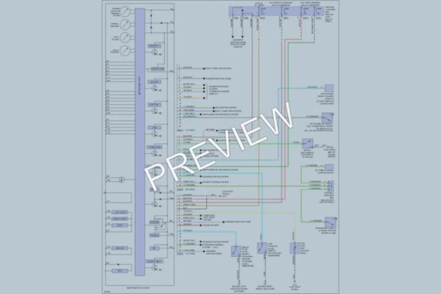 2002 Mazda Tribute Instrument Cluster wiring diagram preview