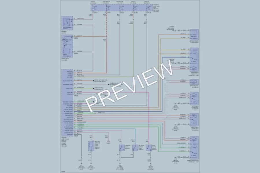2002 Mazda Tribute Power Door Locks wiring diagram preview