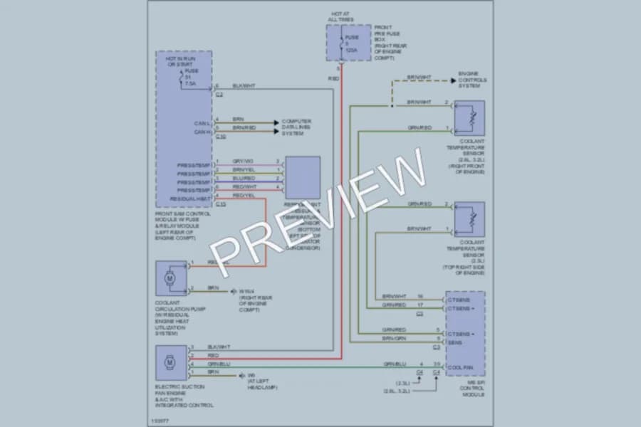 2002 MercedesBenz C320 Cooling Fan wiring diagram preview