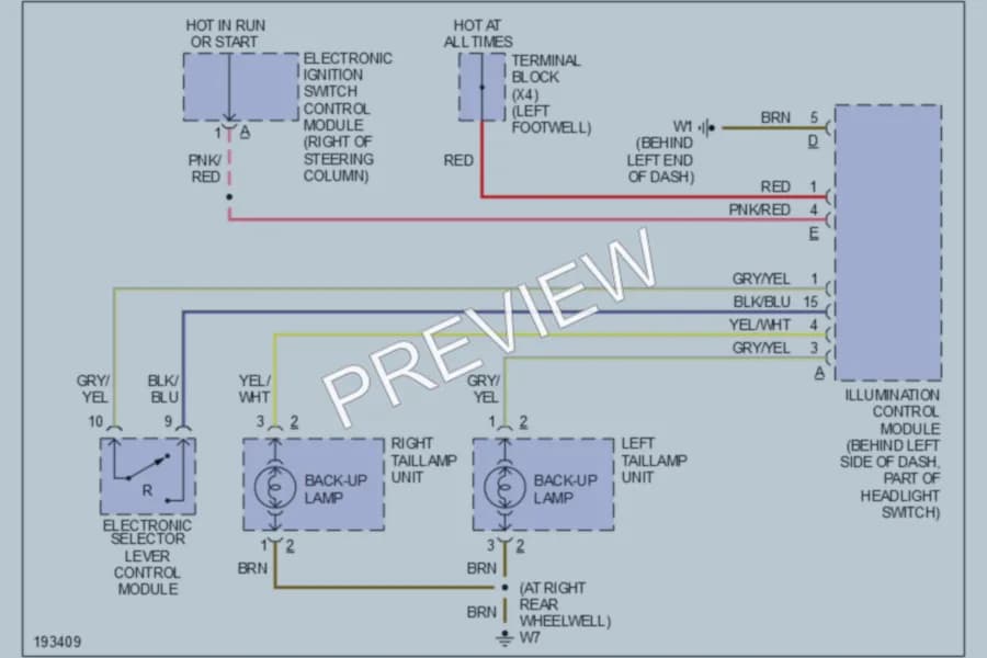 2002 MercedesBenz CLK430 Exterior Lights wiring diagram preview