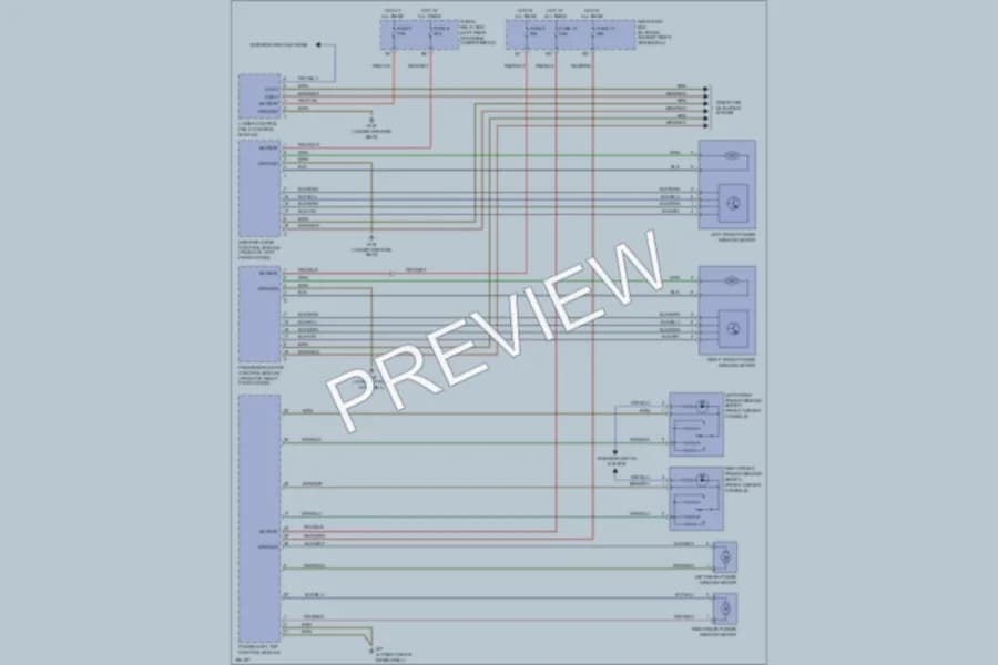 2002 MercedesBenz CLK430 Power Windows wiring diagram preview
