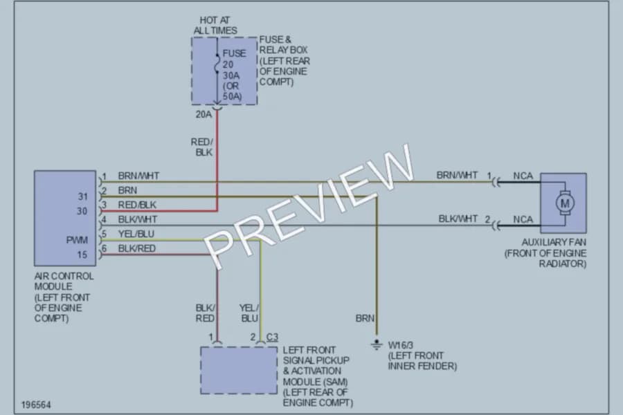 2002 MercedesBenz E430 Cooling Fan wiring diagram preview