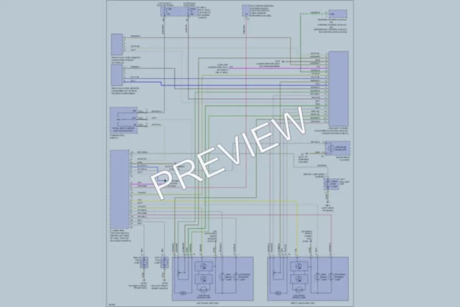 2002 MercedesBenz E430 Headlights wiring diagram preview