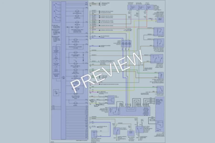 2002 MercedesBenz E430 Instrument Cluster wiring diagram preview