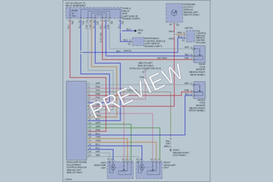 2002 MercedesBenz ML320 Headlights wiring diagram preview