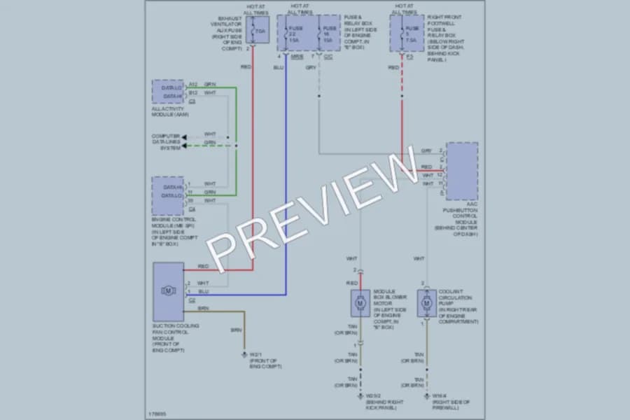 2002 MercedesBenz ML500 Cooling Fan wiring diagram preview