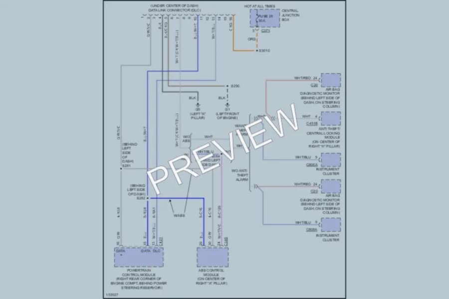 2002 Mercury Cougar Computer Data Lines wiring diagram preview