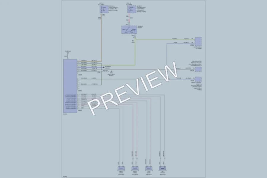 2002 Mercury Cougar Radio wiring diagram preview