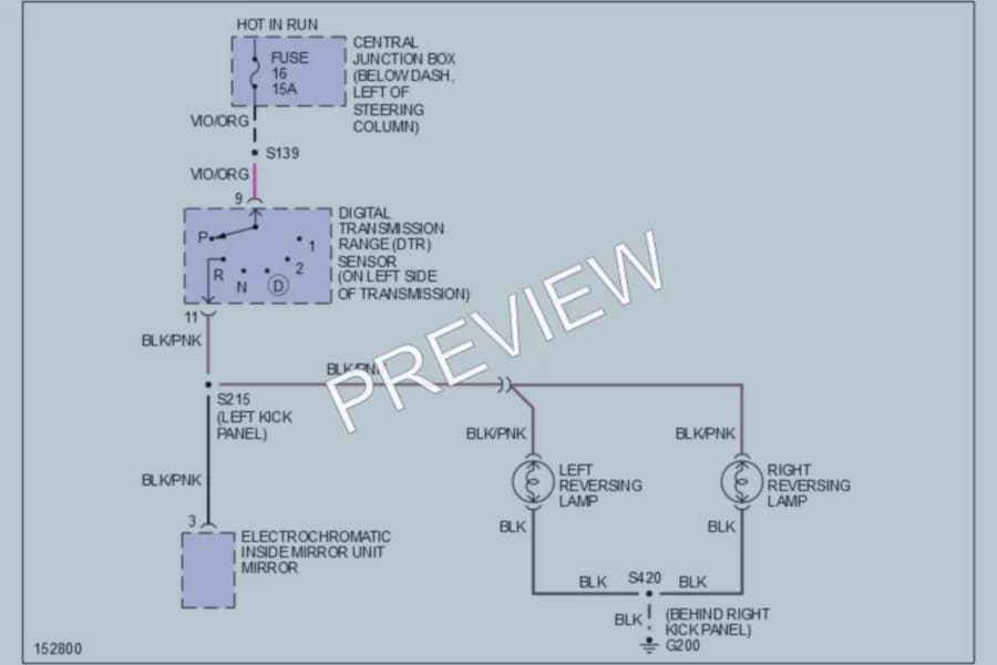 2002 Mercury GrandMarquis Exterior Lights wiring diagram preview