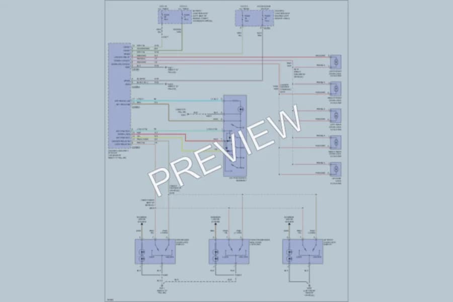 2002 Mercury Mountaineer Power Door Locks wiring diagram preview
