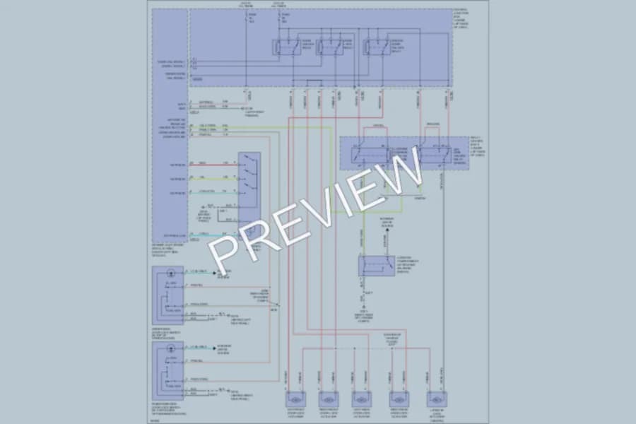 2002 Mercury Sable Power Door Locks wiring diagram preview