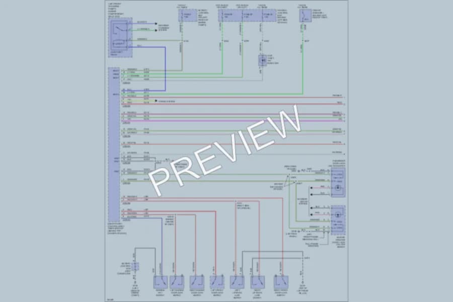 2002 Mercury Villager Power Door Locks wiring diagram preview