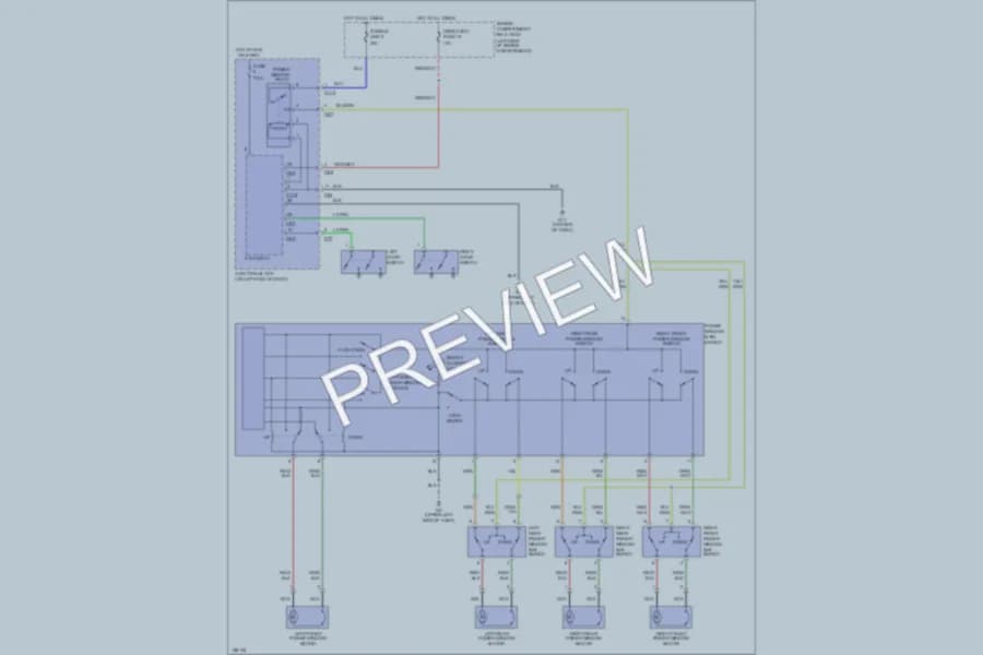 2002 Mitsubishi Galant Power Windows wiring diagram preview