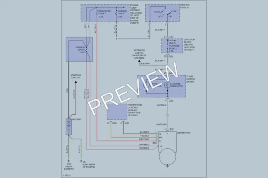 2002 Mitsubishi Galant Starting Charging wiring diagram preview