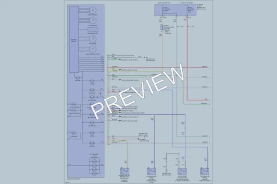 2002 Mitsubishi Lancer Instrument Cluster wiring diagram preview