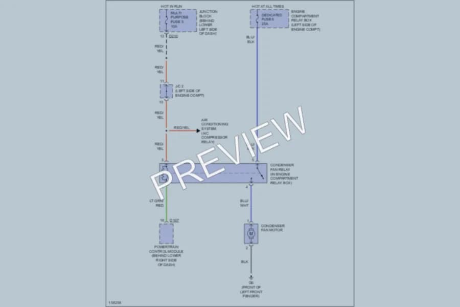 2002 Mitsubishi Montero Cooling Fan wiring diagram preview