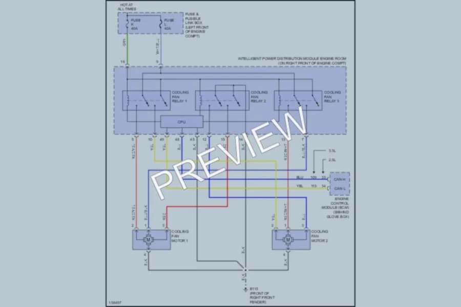2002 Nissan Altima Cooling Fan wiring diagram preview