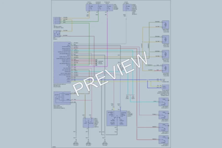 2002 Nissan Altima Power Door Locks wiring diagram preview
