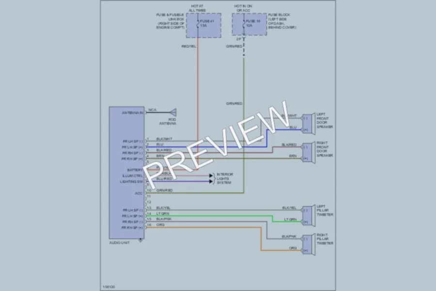 2002 Nissan Frontier Radio wiring diagram preview
