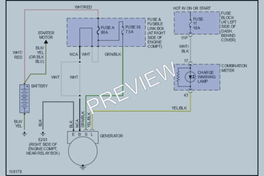 2002 Nissan Frontier Starting Charging wiring diagram preview