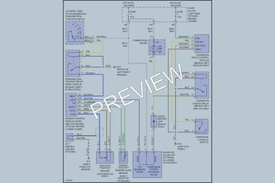 2002 Nissan Frontier Transmission wiring diagram preview