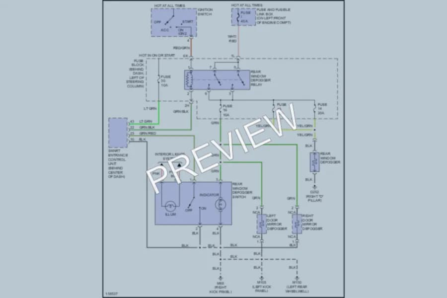2002 Nissan Quest Defoggers wiring diagram preview
