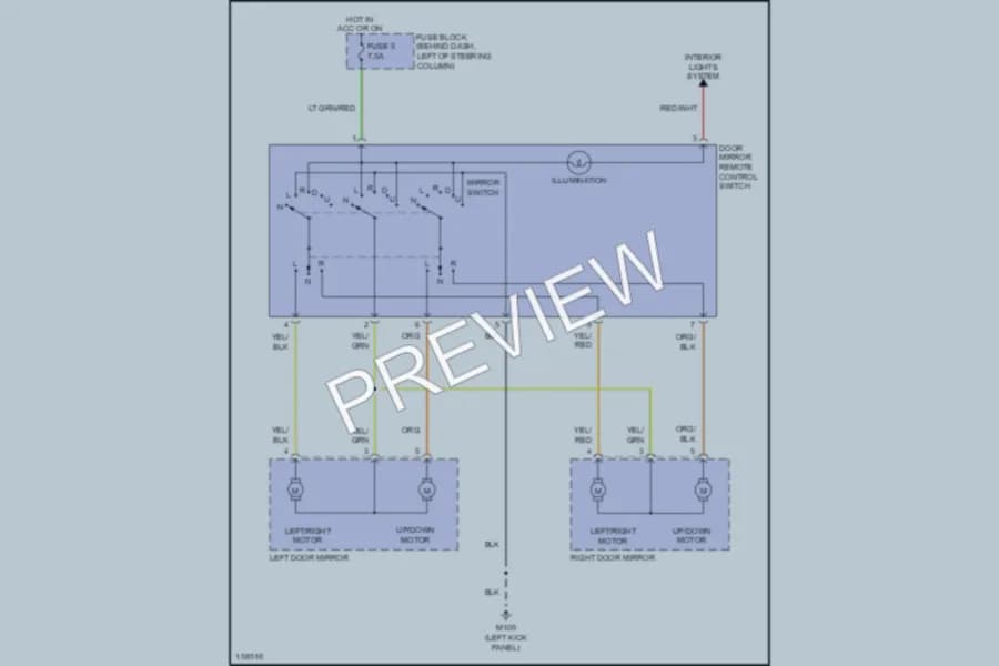 2002 Nissan Quest Power Mirrors wiring diagram preview