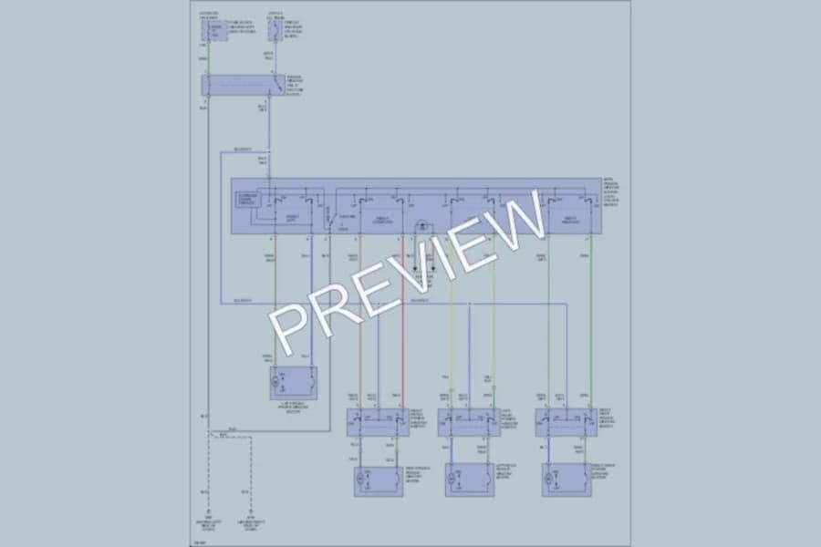 2002 Nissan Sentra Power Windows wiring diagram preview