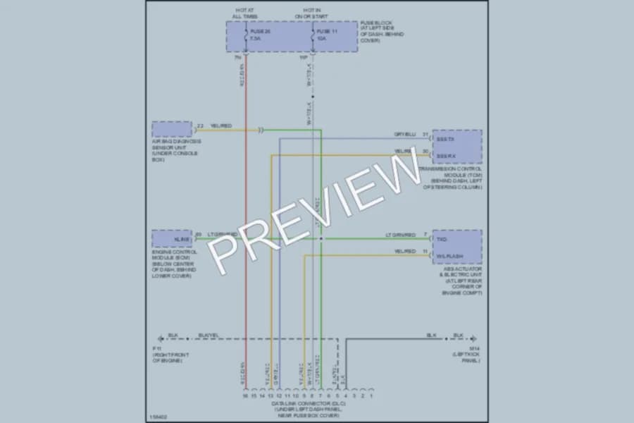 2002 Nissan Xterra Computer Data Lines wiring diagram preview