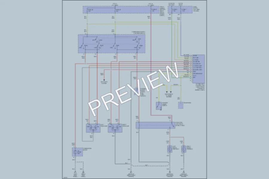 2002 Nissan Xterra Headlights wiring diagram preview