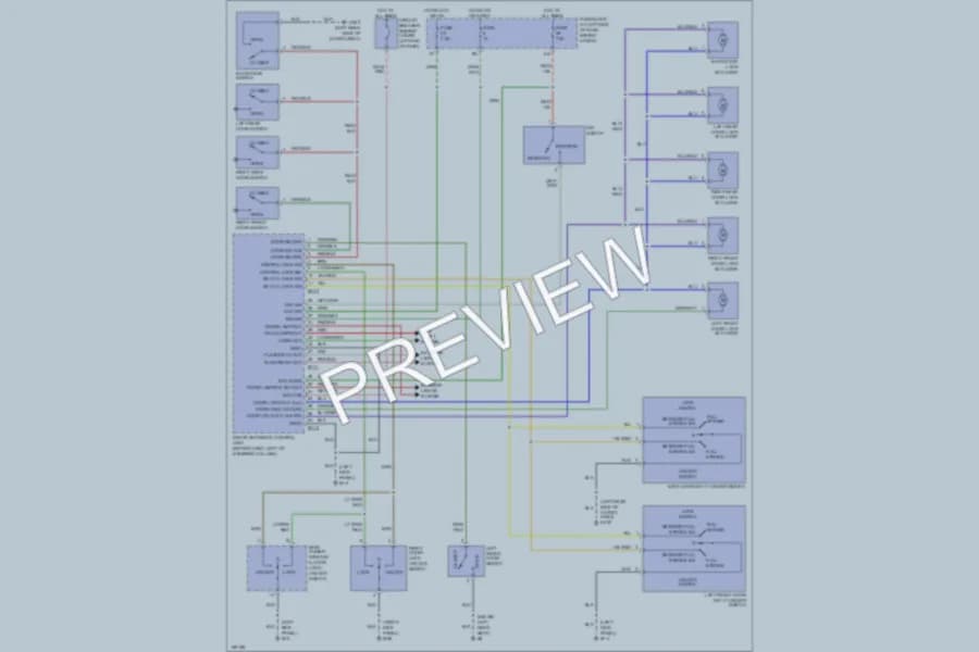 2002 Nissan Xterra Power Door Locks wiring diagram preview