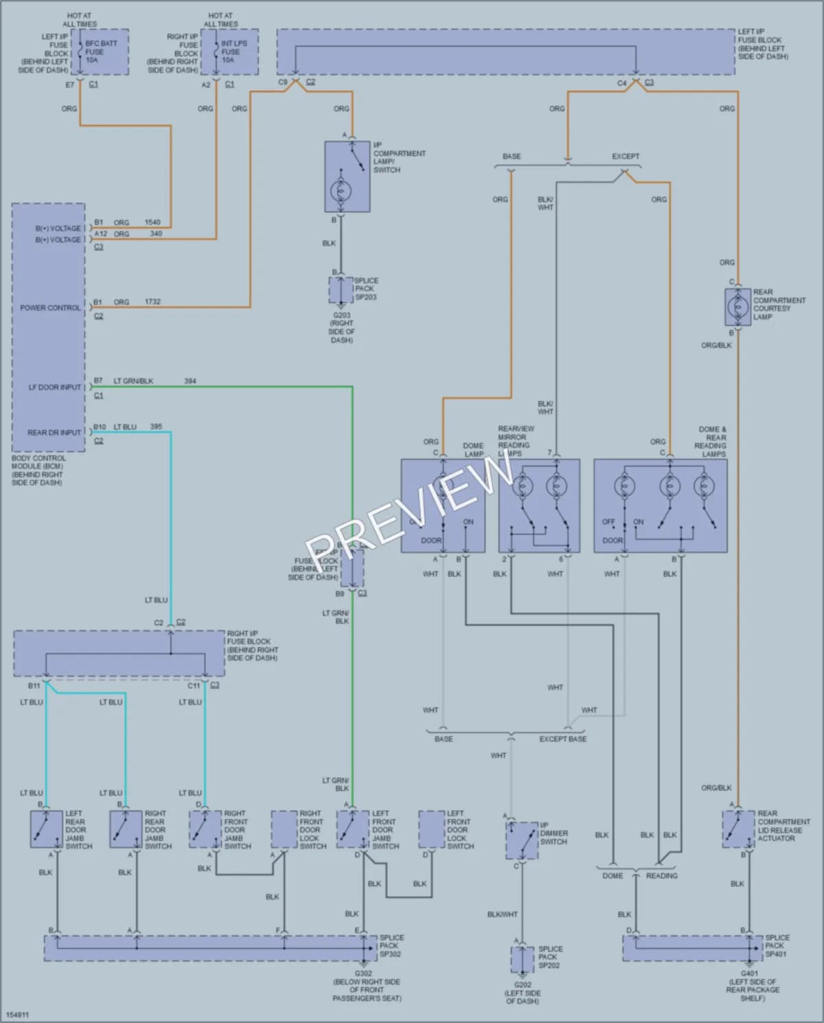 2002 Oldsmobile Alero Interior Lights wiring diagram preview