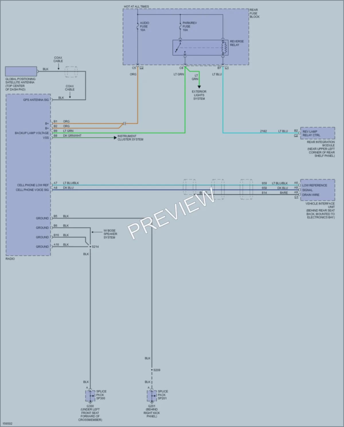 2002 Oldsmobile Aurora Navigation wiring diagram preview