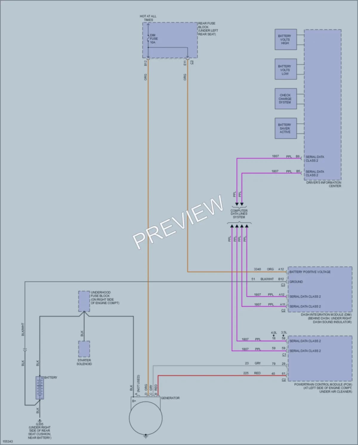2002 Oldsmobile Aurora Starting Charging wiring diagram preview