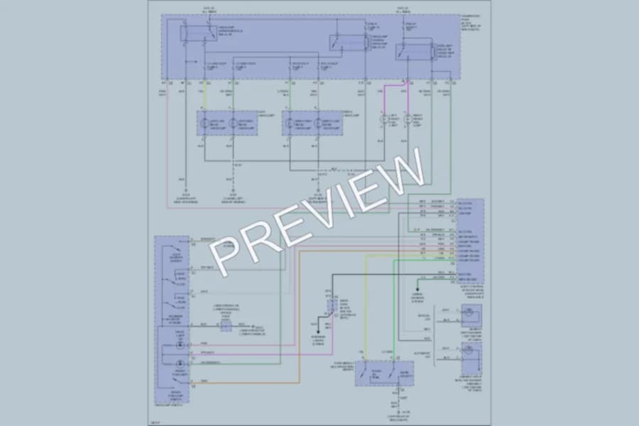 2002 Oldsmobile Bravada Headlights wiring diagram preview