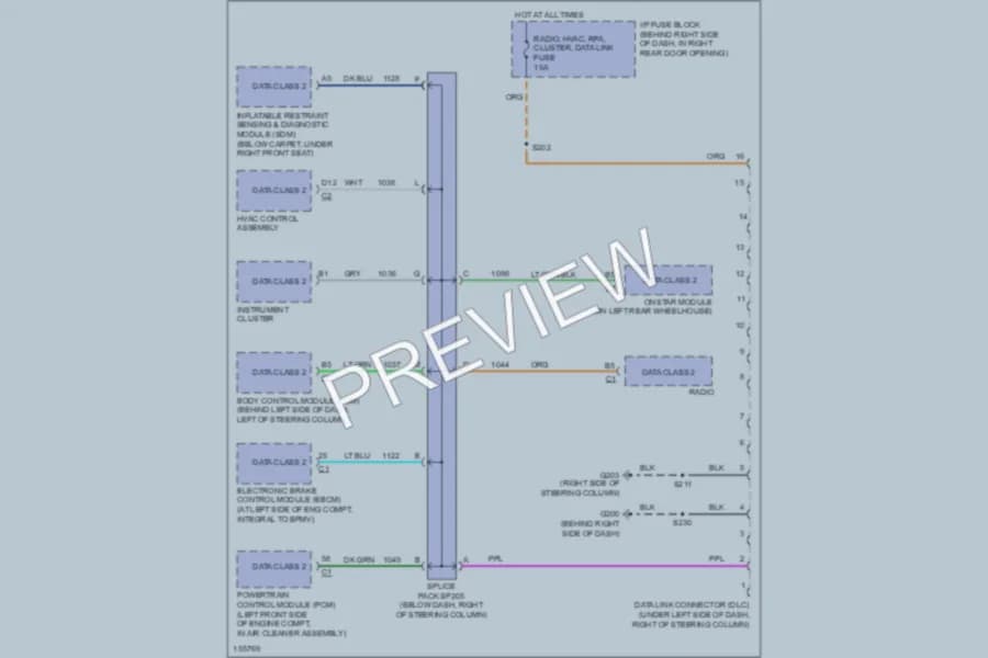 2002 Oldsmobile Intrigue Computer Data Lines wiring diagram preview