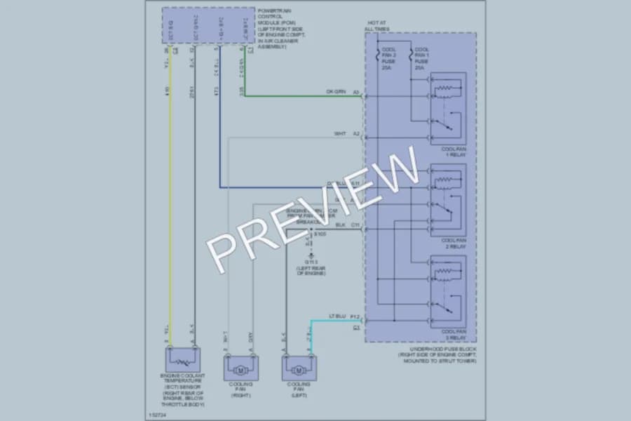 2002 Oldsmobile Intrigue Cooling Fan wiring diagram preview