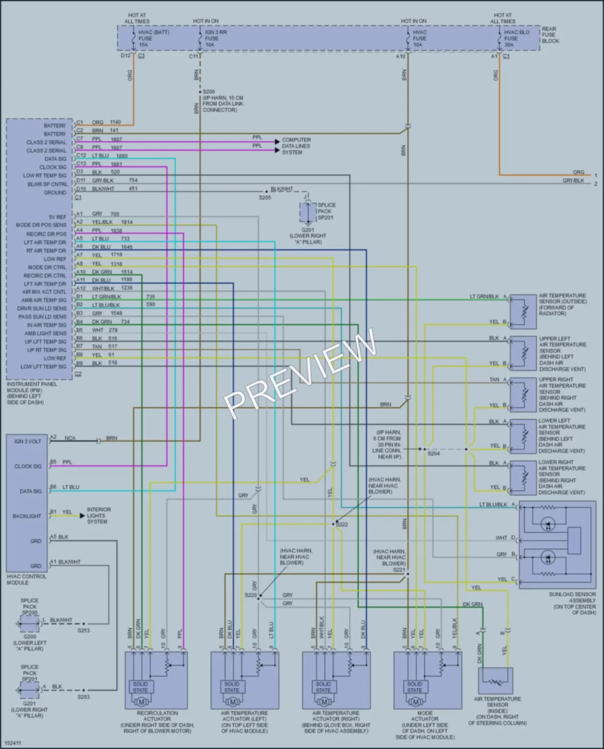 2002 Pontiac Bonneville Air Conditioning wiring diagram preview
