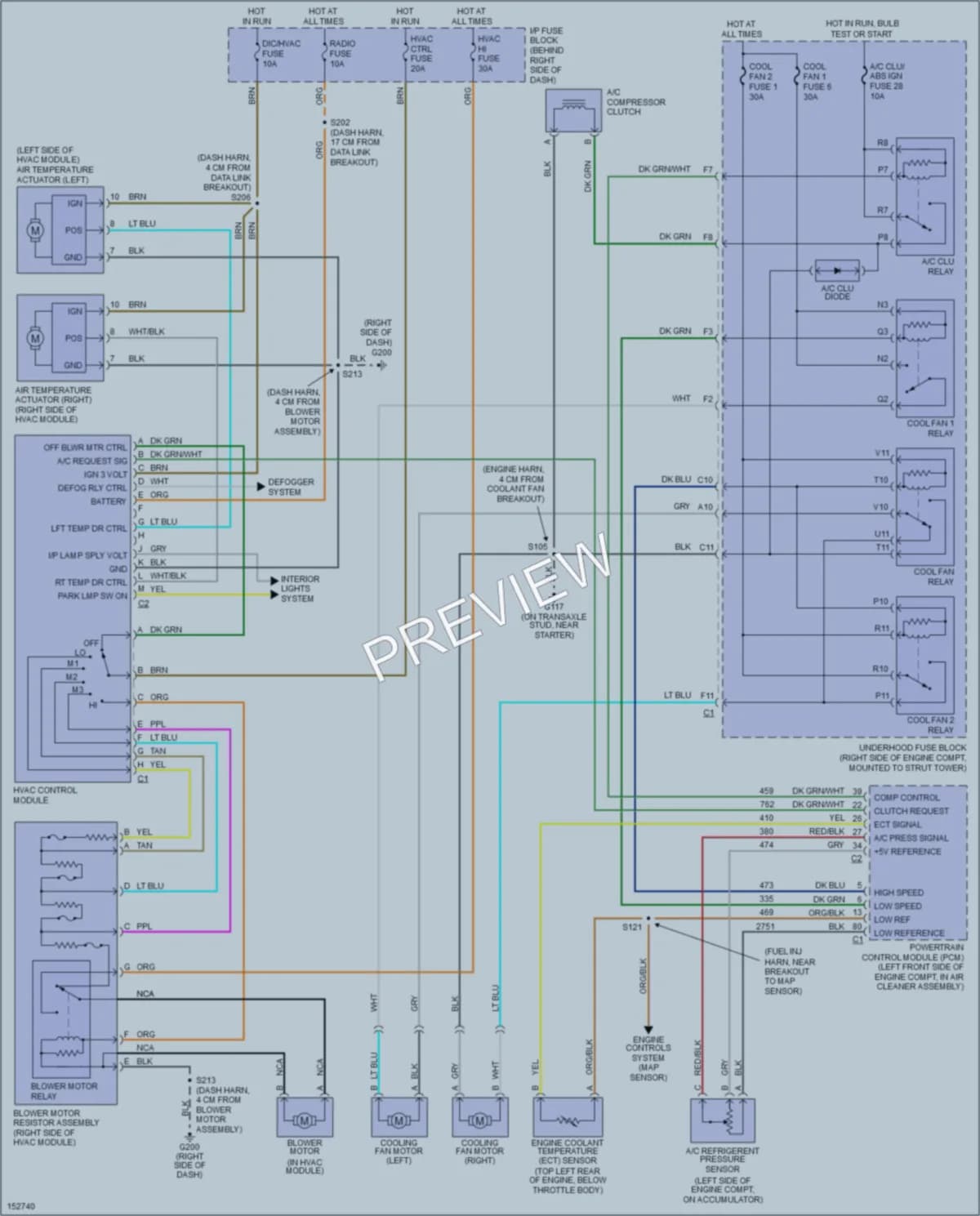 2002 Pontiac GrandPrix Air Conditioning wiring diagram preview