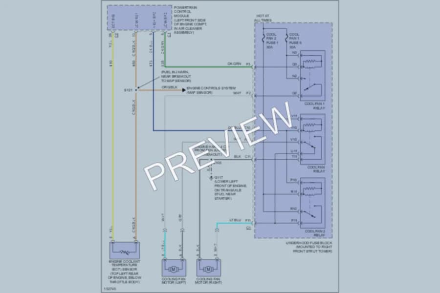 2002 Pontiac GrandPrix Cooling Fan wiring diagram preview