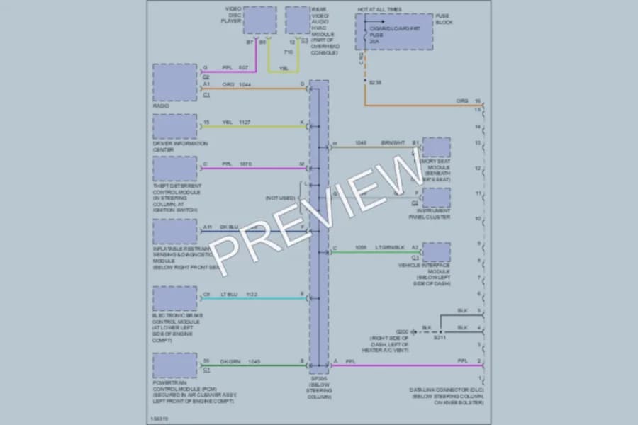 2002 Pontiac Montana Computer Data Lines wiring diagram preview