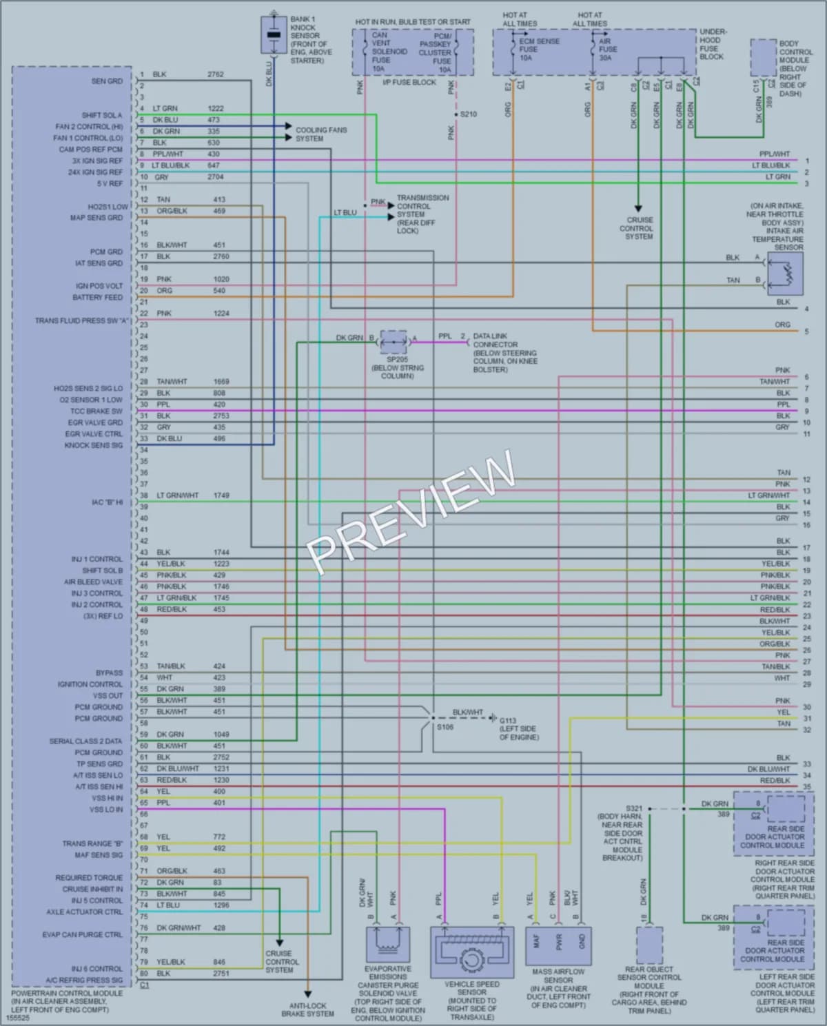 2002 Pontiac Montana Engine Performance wiring diagram preview