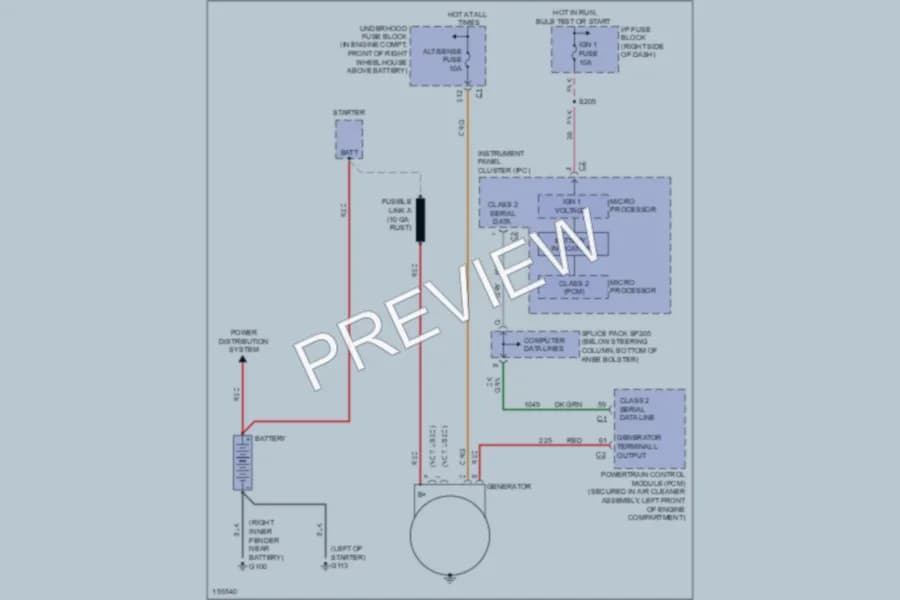 2002 Pontiac Montana Starting Charging wiring diagram preview