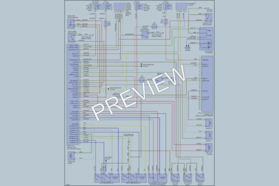 2002 Porsche 911 Power Top Sunroof wiring diagram preview