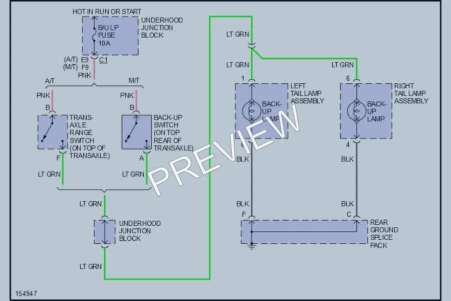 2002 Saturn L100 Exterior Lights wiring diagram preview