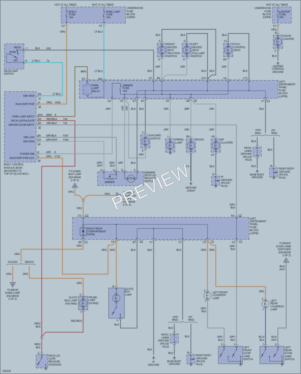 2002 Saturn L200 Interior Lights wiring diagram preview