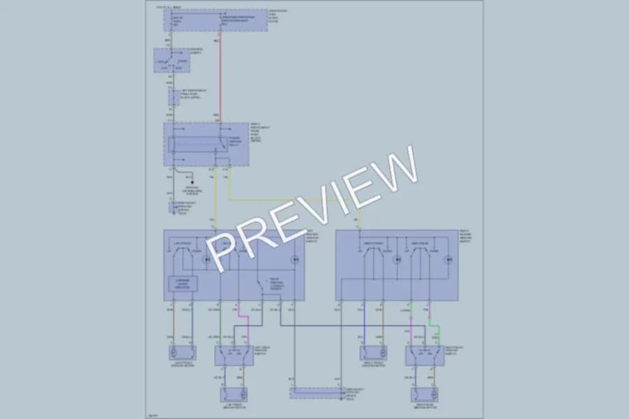 2002 Saturn LW200 Power Windows wiring diagram preview
